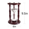Large Hourglass Timer 60 Minute, Decorative Wooden Sand Timer Home