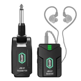 JOYO JOYO Wireless in Ear Monitor System 2.4G Wireless IEM System with Transmitter Clip on Receiver Automatic Pairing in-ear Monitoring for Studio,Guitar,DJ,Live Performance (JW-07)