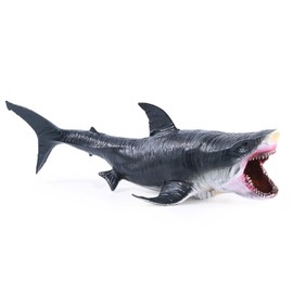 kukifun 11" Megalodon Hai Spielzeug, realistische Tiefsee Riesen Ozean Tier Figur mit beweglichen Kiefer für Kinder Party Favors Kuchen Dekor Bad Spielen Sammlung