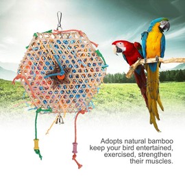 Bird Toy Bird Toy Chew Toy Parrot Swing Toy Colourful Bird Toy Chew Toy with Paper Strips for Parrot Budgie Parakeet Cockatiel Conure