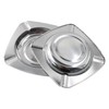 Lilaly 10-Pack Square Stainless Steel Ashtray Set for Indoor and