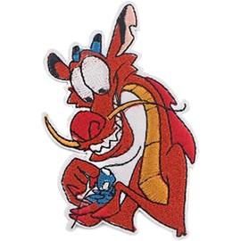 Cartoon Movie Dragon Mushu Embroidered 3.75" Tall Iron on Patch
