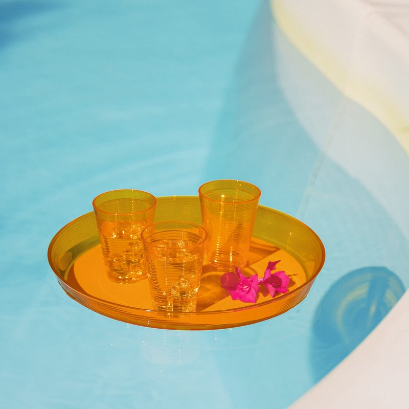 omada Design 6 Water Glasses 270 ml, Stackable, Shatterproof, Reusable,