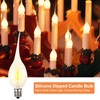 Meonum 12 Pcs Silicone Dipped Candle Light Bulbs, LED Silicone