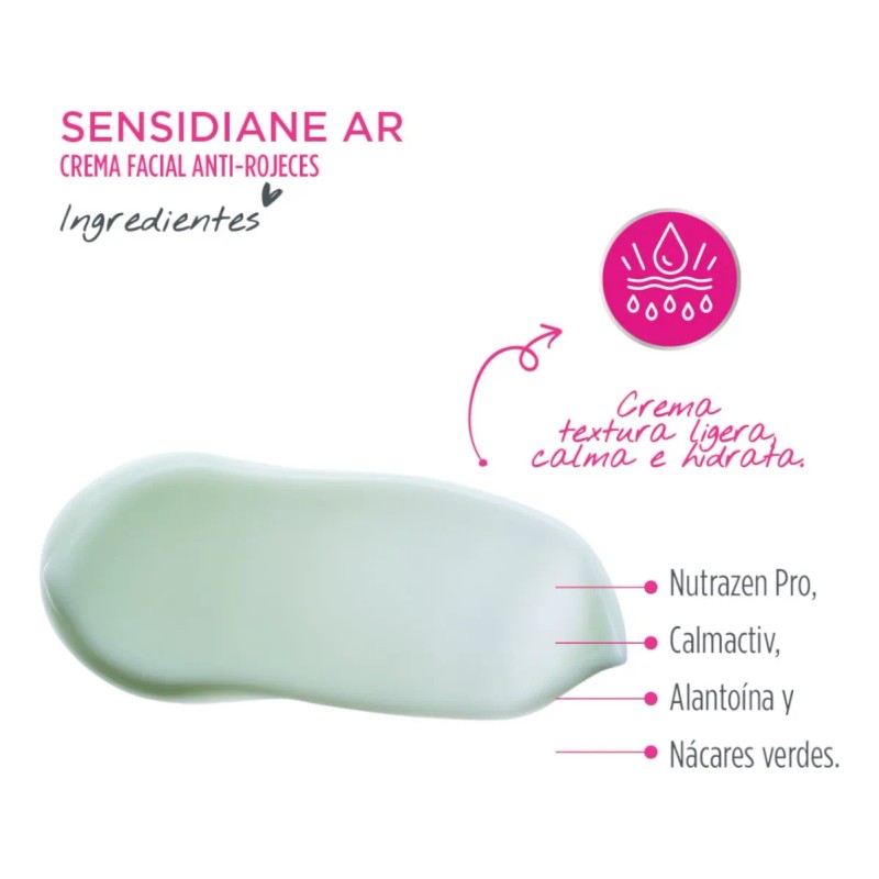 Sensidiane AR Crema Facial Tratamiento Antirrojeces, 30 ml