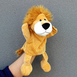 LOMTRATS Hand Puppets for Kids Toddlers Includes Wolf Tiger Lion Monkey with Legs Perfect for Storytelling Teaching Preschool Birthday Gifts