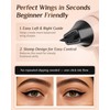 SUMEITANG Black Winged Eyeliner Stamp Pen, Dual Head 90° Rotating