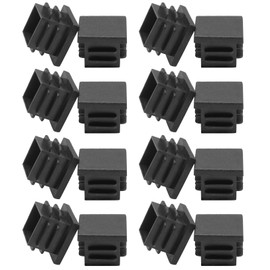 Litoexpe 32 Pack 3/4 Inch Square Plastic Plug, Black Tubing End Caps Plugs Insert End Caps for Square Tube and Furniture Legs