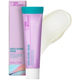 Good Molecules Gentle Retinol Cream 30ml/1oz - Night Cream With Retinol And Bakuchiol - Anti-Aging Skincare For Face Minimize Fine Lines, Wrinkles, Breakouts, Enlarged Pores, Hyperpigmentation