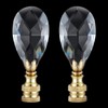 Canomo 2 Packs Teardrop Clear Crystal Lamp Finial Lamp Decoration