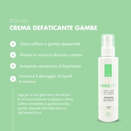 Skön Legs Go Creme für schwere und geschwollene Beine aus Gel mit Menthol und Vitamin E, kalte Beincreme für sofortige Linderung, reduziert gebrochene Kapillaren und stimuliert die Mikrozirkulation