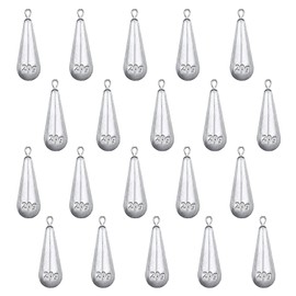 20 Pieces Fishing Weights Kit, Shot Weights, Fishing Sinker, Pear Lead, Fishing Lead Sinker, Fishing Drop Shot Lead Set for Outdoor Fishing Tackle (20 g)