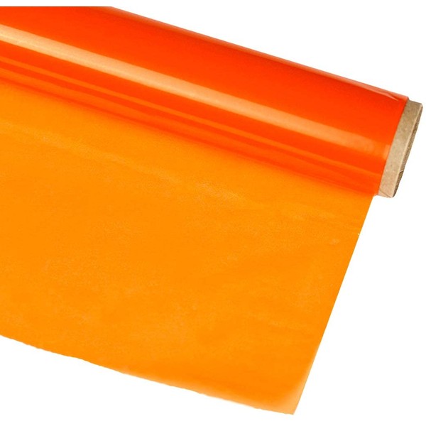 Hygloss Products, Inc Roll Cellophane Wrap for Crafts, Gifts, and Baskets 40 Inch x 100 Feet, 40-inches x 100-feet, Orange