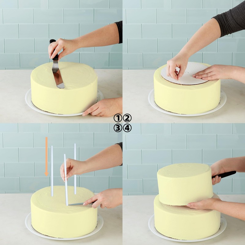 Olicky 28 Pcs Cake Dowels, White Plastic Cake Support Rods,
