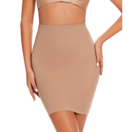 Ysabeloom Shapewear Half Slip for Women Under Dress Seamless High Waist Body Shaper Tummy Control Dress Slip Skirt