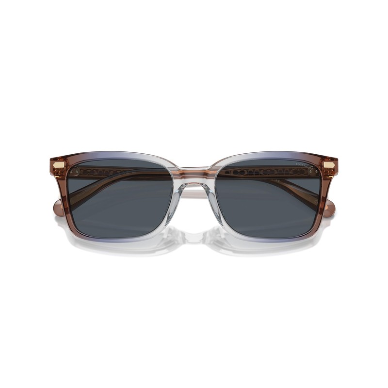 COACH Men's HC8398U Universal Fit Square Sunglasses, Pecan Blue Grey