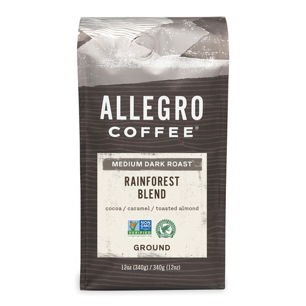 Allegro Coffee Rainforest Blend Ground Coffee, 12 oz