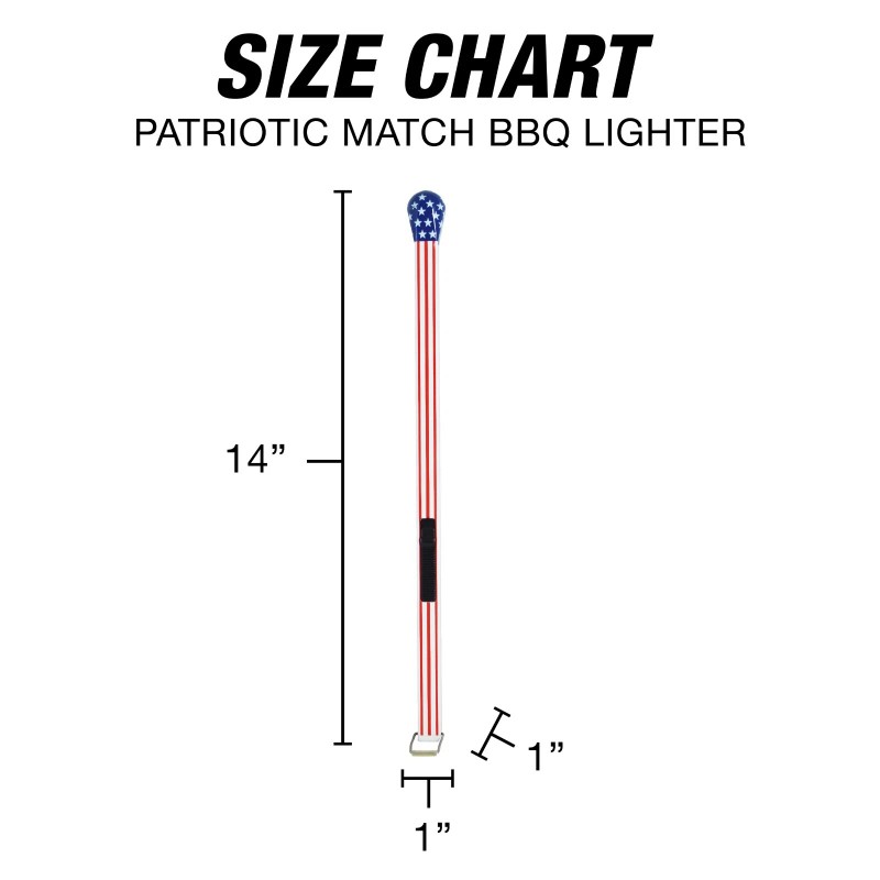 GEI G.E.I. Patriotic Match BBQ Lighter Multipurpose Novelty, 1pc