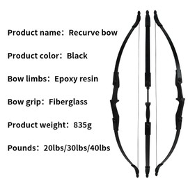 Tianqi Archery Recurve Bow for Adult Beginner, Left and Right Handed Recurve Bow and Arrow 20-40lbs Takedown Bow Set Easy to Assemble (40 lbs)