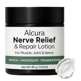 Alcura Nerve Cream, Alcuras Neuropathy Lotion with Arnica & Magnesium for Knee, Lumbar, Neck, Hand and Foot, 4 oz,1 Pcs