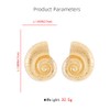 Big Seashell Stud Earrings for Women Gold Plated Hypoallergenic Fashion