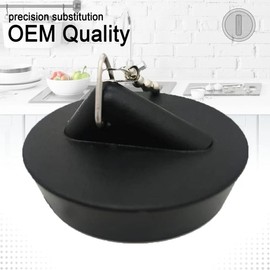 2 Stück Universal Waschbeckenstöpsel mit Kette, Badezimmer Waschbeckenstöpsel Ersatz, Abflussstopfen für Badezimmer Küche, Gummi Badewannenstöpsel mit Edelstahlkette (Größe 40 bis 45MM) (40CM Kette)