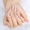 Sethaxy Handmade Nail Tip, Short Ballerina Tip, Aurora, Press-On Nail,