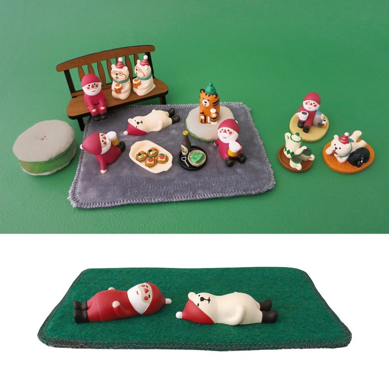 DECOLE concombre Plush Carpet Gray 20x13.5x0.4cm