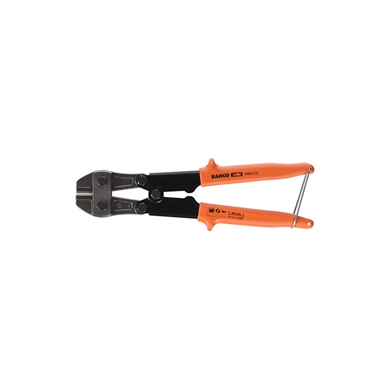 Bahco 4560-210 Diagonal Cutter with Opening/Closing Device, Black/Orange
