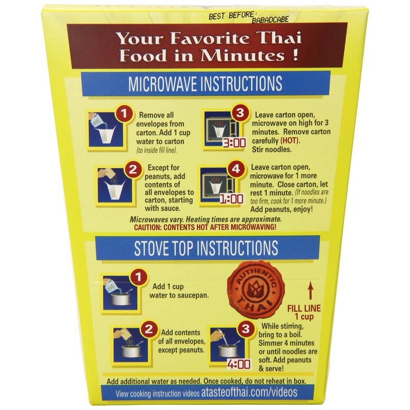 Taste of Thai Padthai Noodle Quick Meal, 5.7500-Ounce (Pack of