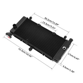TCMT Black Aluminum Cooler Engine Cooling Radiator Fit For Honda CB600F Hornet 600 1998 1999 2000 2001 2002 2003 2004 2005 2006
