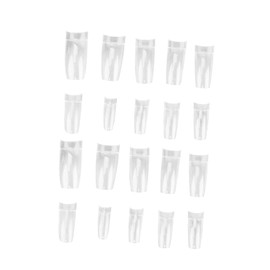 Baluue 500pcs Transparent French Style Nail Patches DIY Nail Art Stickers for Women Decals Easy Application Manicure Tool for Ladies