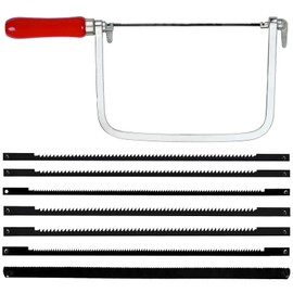 Laitejituan Fretsaw with 7 Saw Blades for Metal and Wood Bow Saw Hand Saw Wood Precise Cuts Scroll Saw Wire Saw 360 Degree Rotation Ergonomic Handle Multifunctional Saw Hand Hacksaw