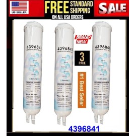 Filter 3 Pack Refrigerator Water Replacement Filter EDR3RXD1 9083 4396841 4396710