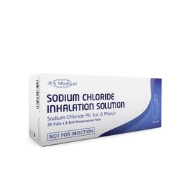 JFA Medical JFA Medical Isotonic Sodium Chloride 0.9% NaCl Inhalation Saline Solution humidifying Airway Box of 20 X 2.5ml Unit-dose vials