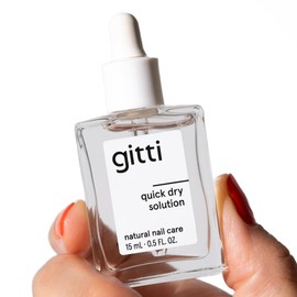 gitti Quick Dry Solution I Nail Polish Drying Drops, Plant-based, Non-toxic, 100% Natural Ingredients, Cruelty-Free, Vegan I Prevents Streaks, Nourishes Nails and Cuticles, Glossy Finish, (0.47 fl oz)