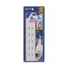 Sanwa Supply TAP-SP2116MG-3WN Power Tap, 6 Outlets, 6 Ports, 6.9