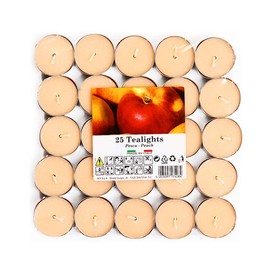 COCODOR Scented Tealight Candles/Honey Peach / 25 Pack / 4-5 Hour Extended Burn Time/Made in Italy, Cotton Wick, Scented Home Deco, Fragrance, Mother's Day