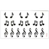 EROSPA® Temporary Tattoo Sheet Music Notes Treble Clef 10.5 x