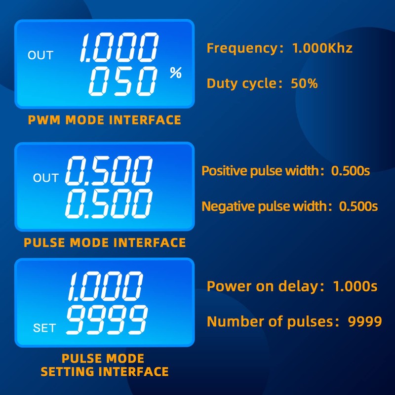 CenryKay Pwm Signal Generator,Dual Mode Function Frequency Generator Adjustable 1-150kHZ