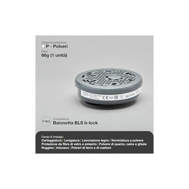 Replacement Filter BLS 202 B-Lock P3 R | 2 Dust