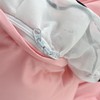 IHOUSTRIY Pink Duvet Cover Full Size, Ruffle Beddding Set with