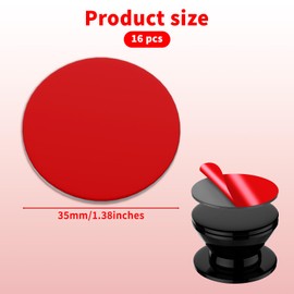 Double Sided Adhesive Pads, 16PCS Sticky Adhesive Pads for Socket Base Mount, Pop Socket Sticky Pads, Sticky Adhesive Replacement for Phone Collapsible Grip & Stand Back, Glue Dots Double Sided