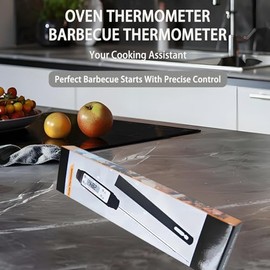 Termómetro digital para carne, termómetro digital para alimentos de lectura instantánea con sonda de 4.724 in de largo, calibración automática, termóm