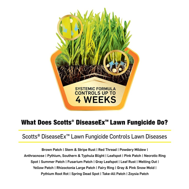 Scotts DiseaseEx Lawn Fungicide, Fungus Control, Fast Acting, Treats up