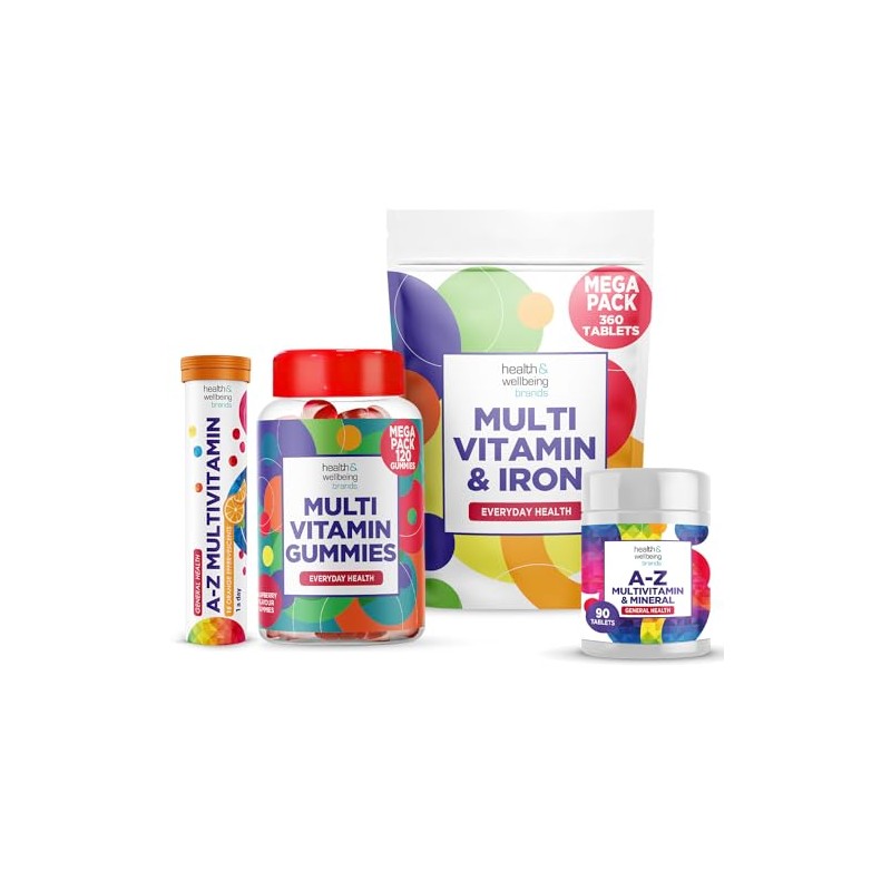 A-Z Multivitamin 90 Tablets, Multivit & Iron 360 Tablets, A-Z