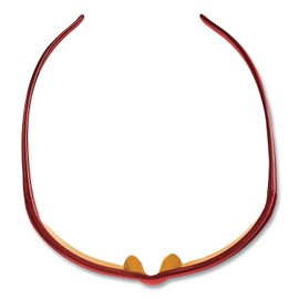 KLEENGUARD Smith and Wesson Safety Glasses (21299), Equalizer Safety Eyewear, Amber Lens, Red Frame, Pack of 12