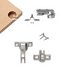 LIKERAINY 90Deg Short-arm Inset Blind Corner Hinge Ø 26mm H4