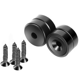 Neosmuk 17mm Diameter Magnets Ideal for Wooden Wall, Whiteboard, Door, Home, Kitchen, Office (Black, Pack of 4)