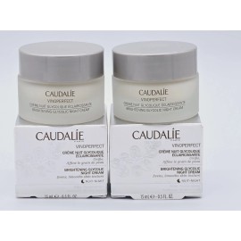 Caudalie Vinoperfect Brightening Glycolic Night Cream Moisturizer .5 oz. QTY:2